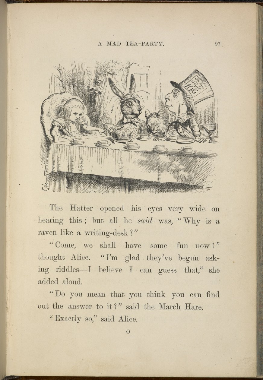 Alice à la fête du thé du Chapelier Fou - John Tenniel