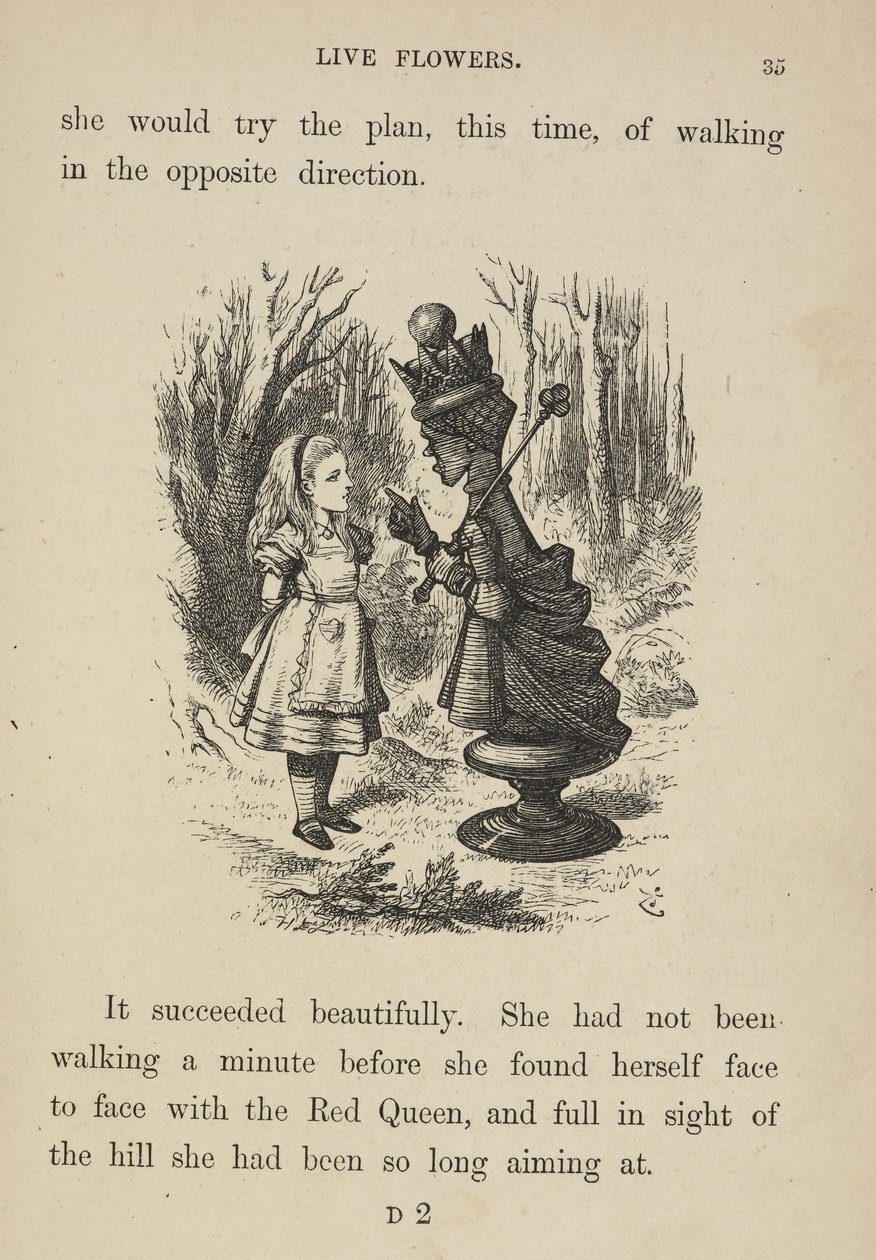 Alice face à la Reine Rouge - John Tenniel