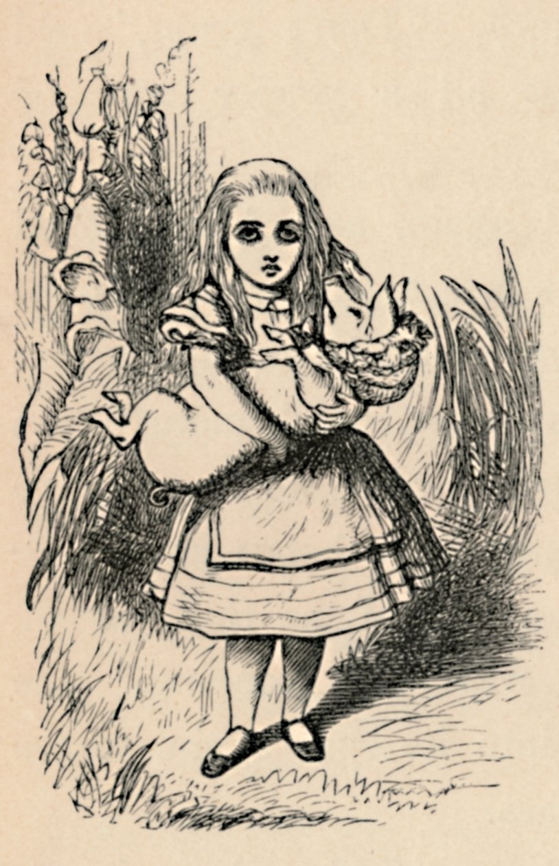 Alice tenant un cochon dans ses bras, 1889 - John Tenniel