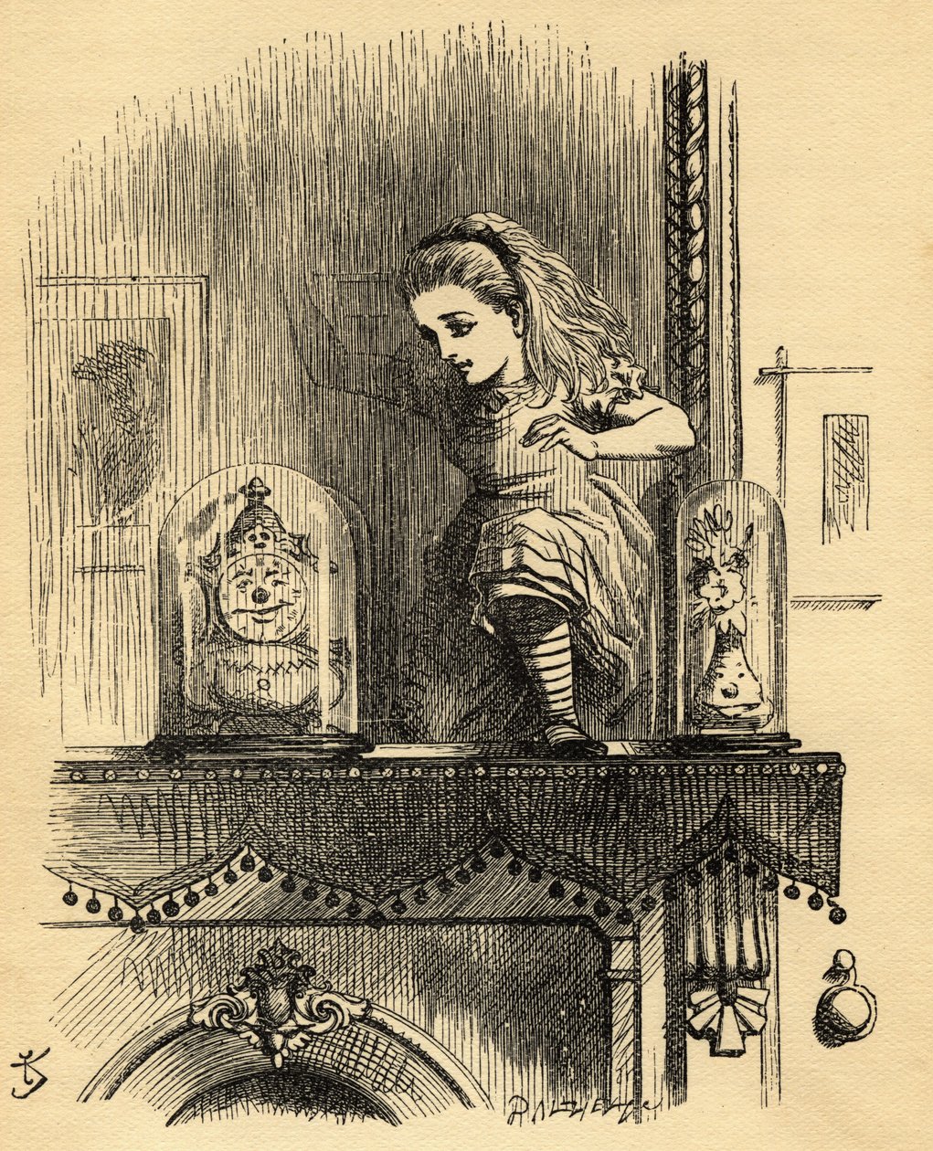 Alice dans la maison du miroir, illustration de 