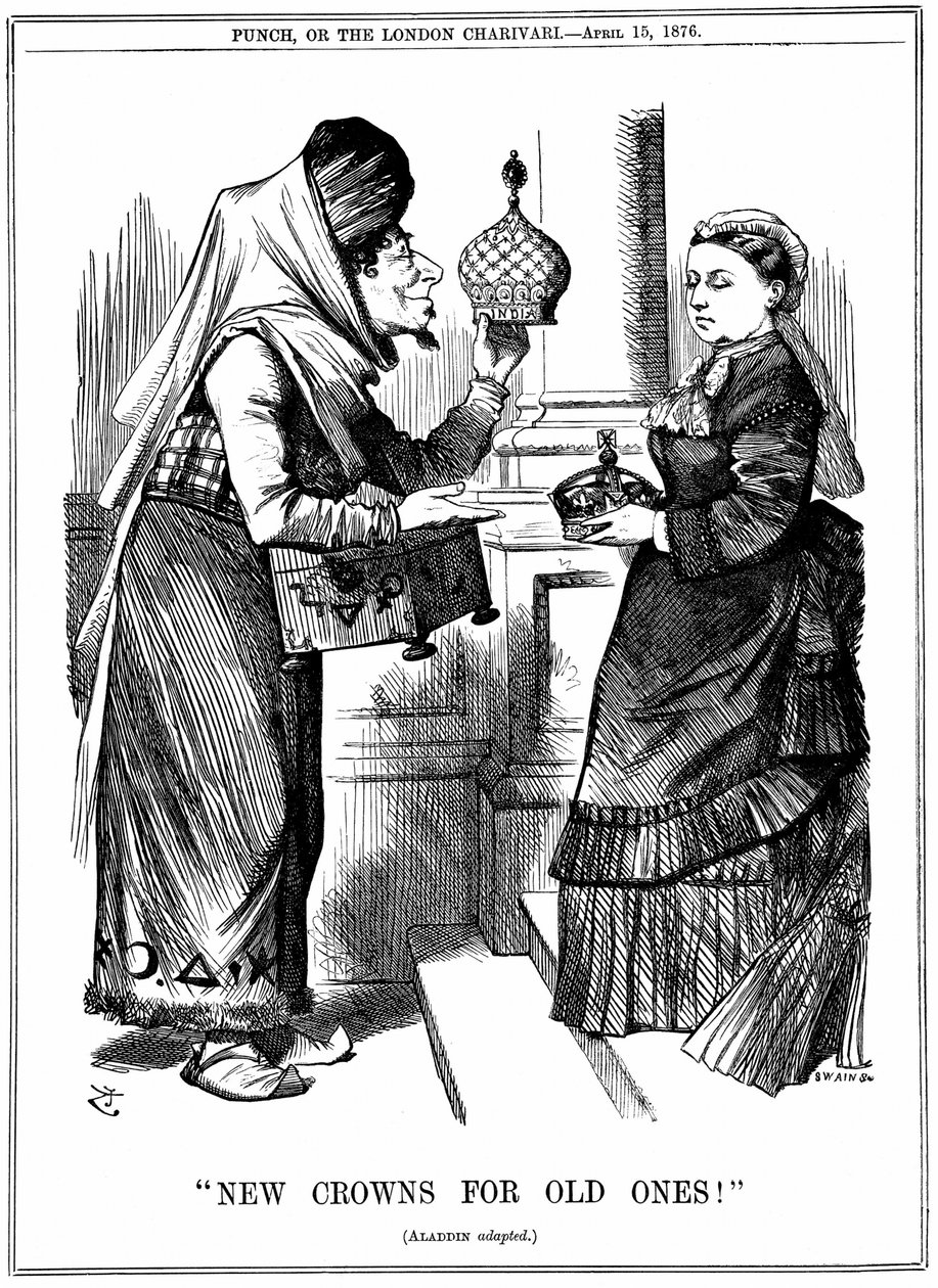 Benjamin Disraeli offrant la couronne de l