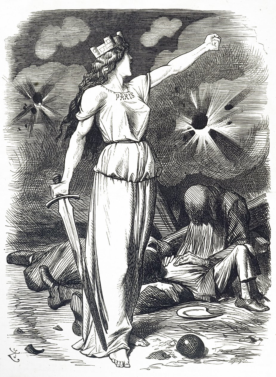 Caricature commentant le Siège de Paris, qui a eu lieu pendant la guerre franco-prussienne - John Tenniel