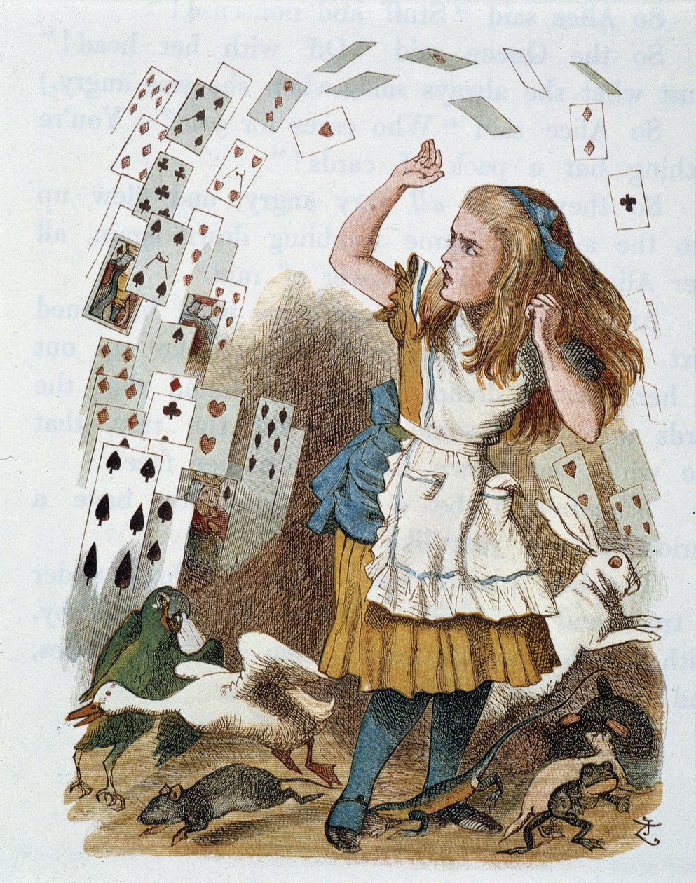 Cartes à jouer - dans « Alice au pays des merveilles » par Lewis Carroll, illustration de John Tenniel (1820-1914) - John Tenniel