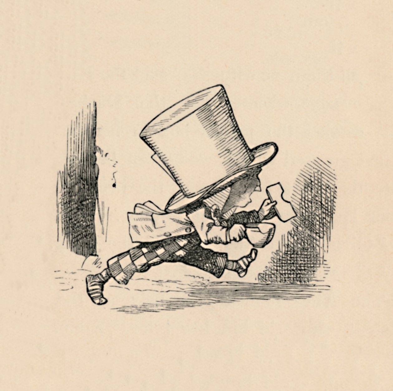 Le Chapelier fou, dans le chapitre Les Tartes, 1889 - John Tenniel