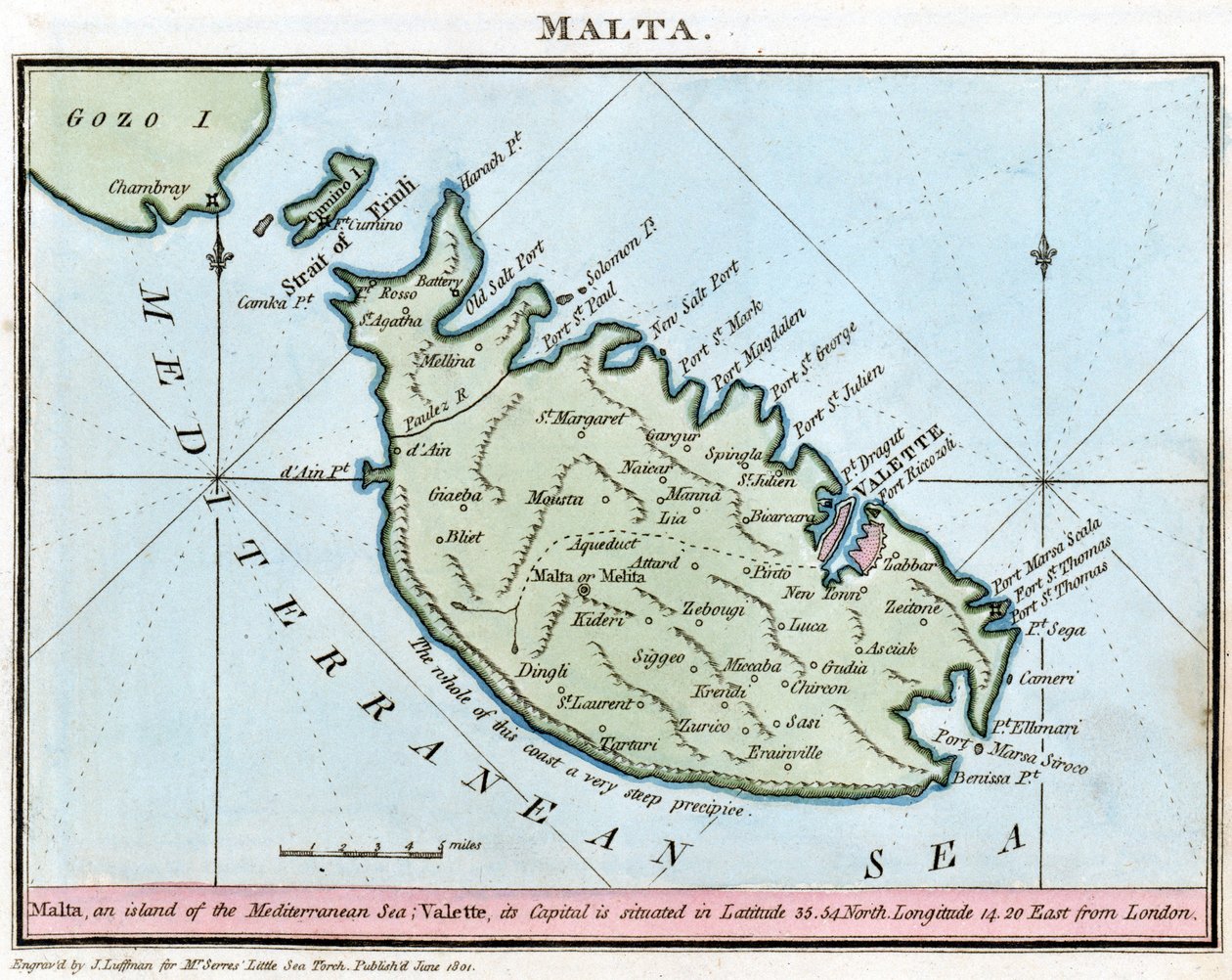 Carte de Malte - John Thomas Serres