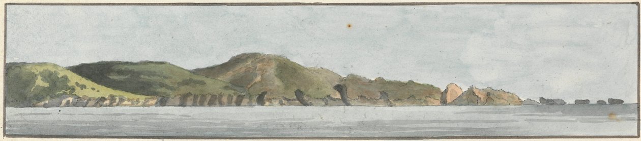 La Pointe de Départ, Nord-Est par Nord (un des cinq dessins sur un montage) - John Thomas Serres
