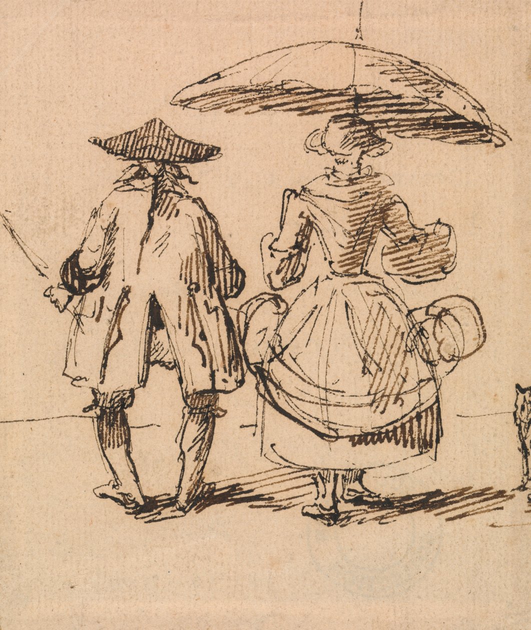 Joseph Nollekens R.A. et Mme Nollekens : Le compas et le pied à coulisse côte à côte - John Thomas Smith