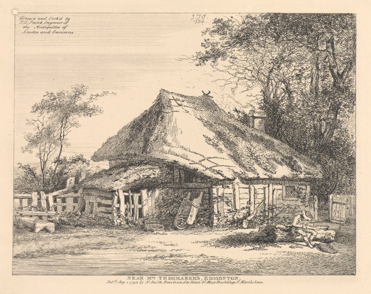 Près de chez M. Teshmaker à Edmonton, banlieue extérieure - Nord - John Thomas Smith