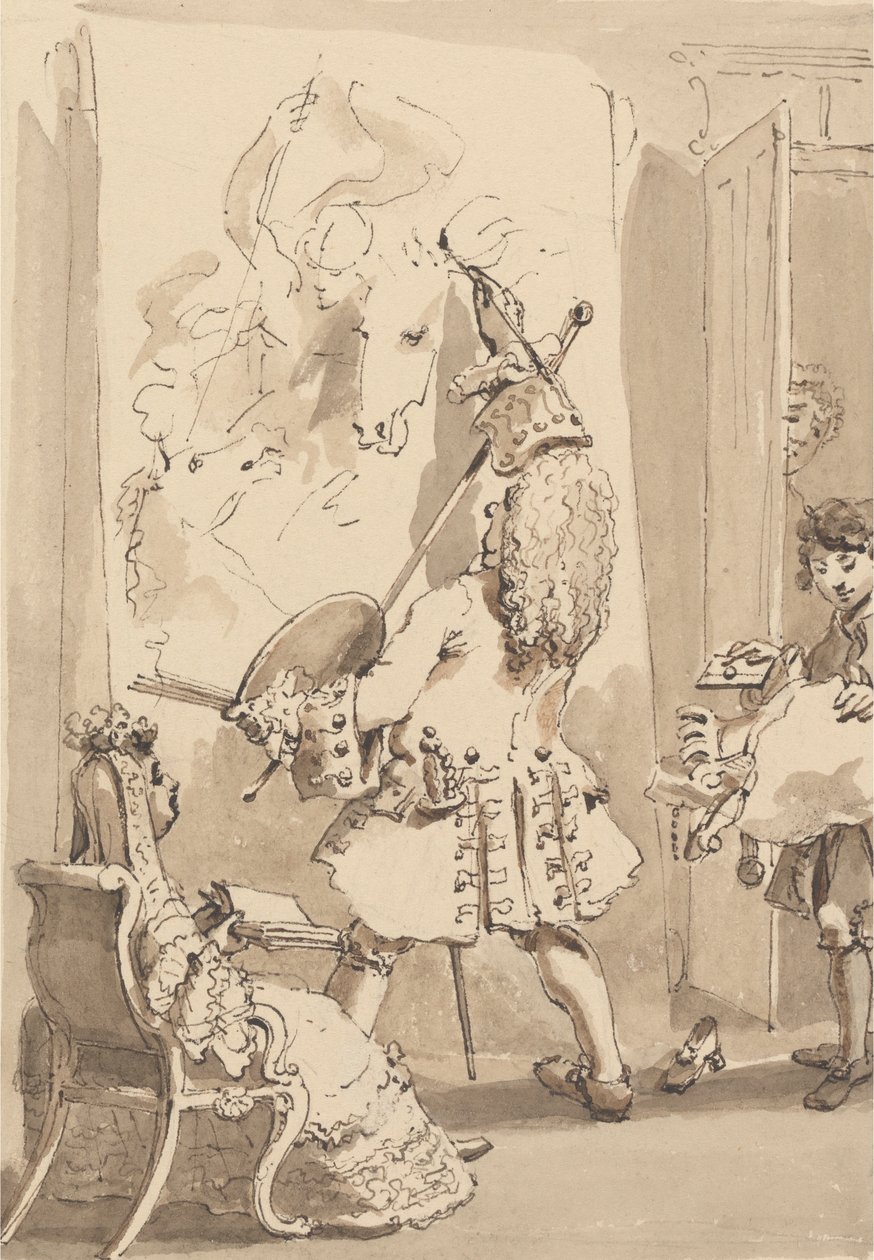 Le Garçon de Sir James Thornhill Entrant dans l