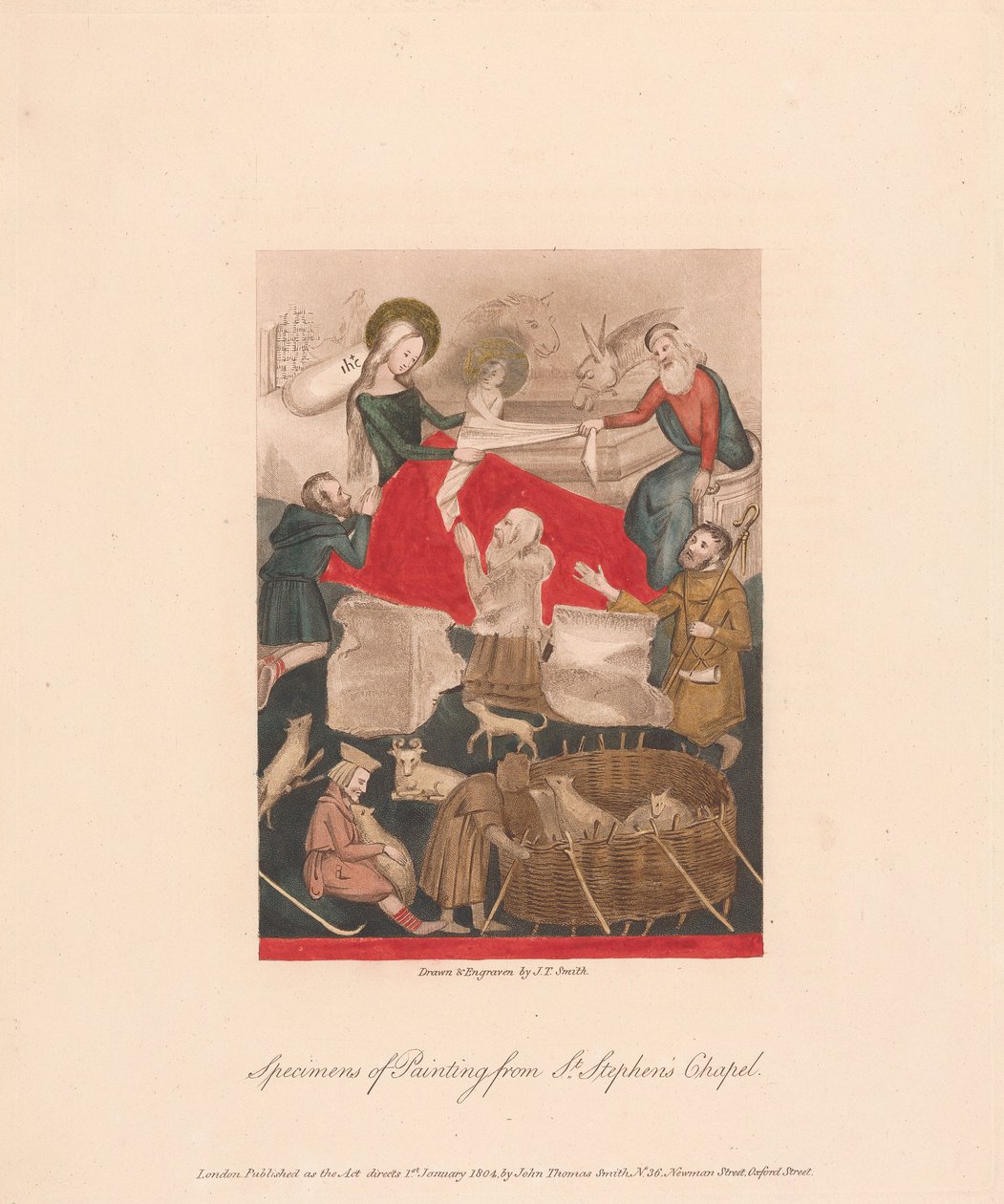 Muster der Malerei aus der St. Stephanskapelle - John Thomas Smith
