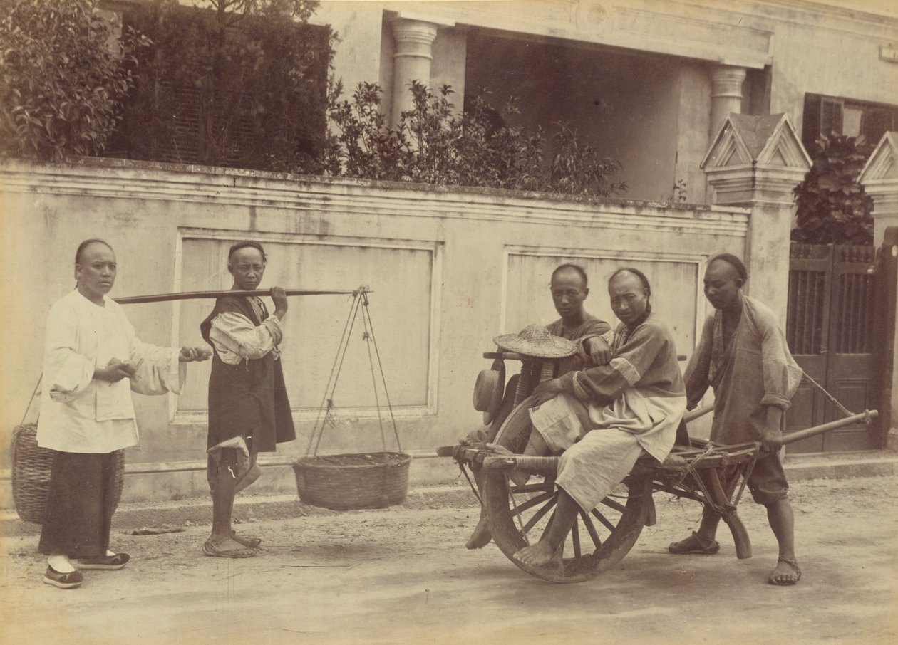 Brouette pour passagers, Shanghai - John Thomson