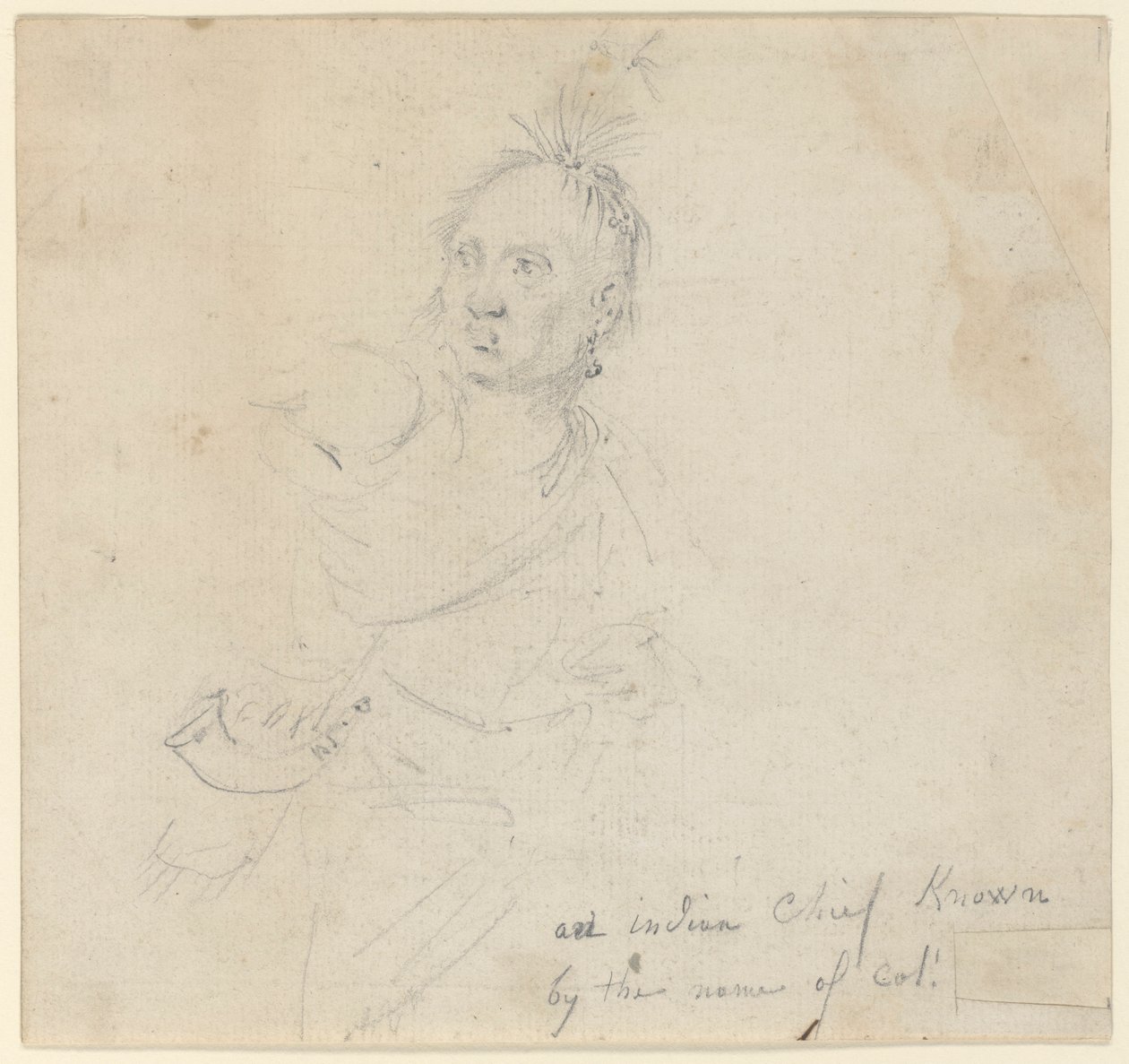 Capitaine Joseph Lewis de Louis, des Indiens Oneida, étude pour le - John Trumbull