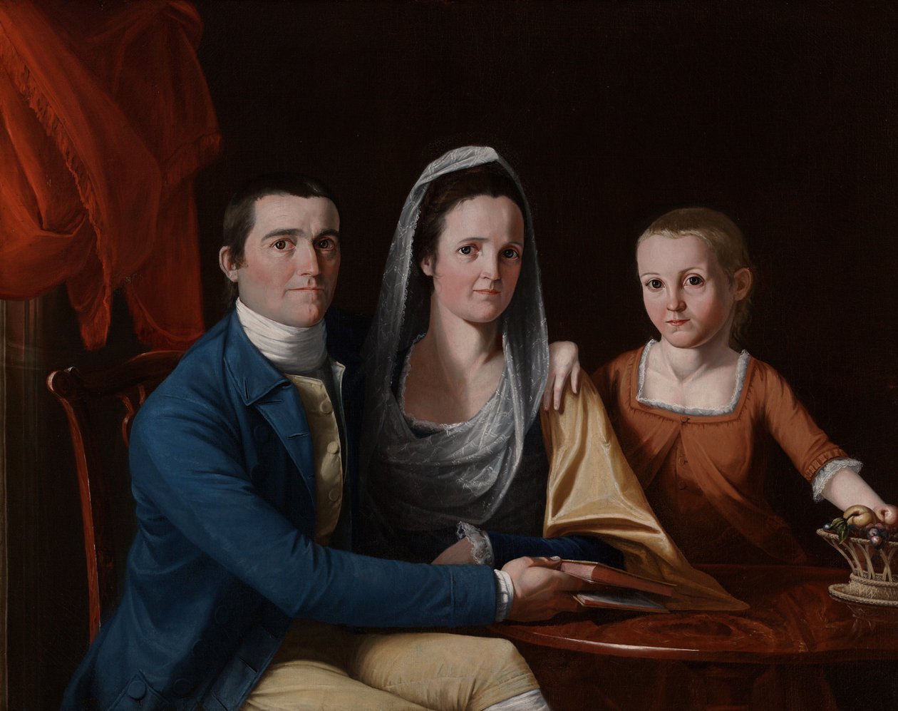 Jonathan Trumbull, Jr., Eunice Backus Trumbull et Faith Trumbull (qui devint plus tard Faith Trumbull Wadsworth) (1740–1809, docteur en droit en 1797 ; 1749–1826 ; 1769–1846) - John Trumbull