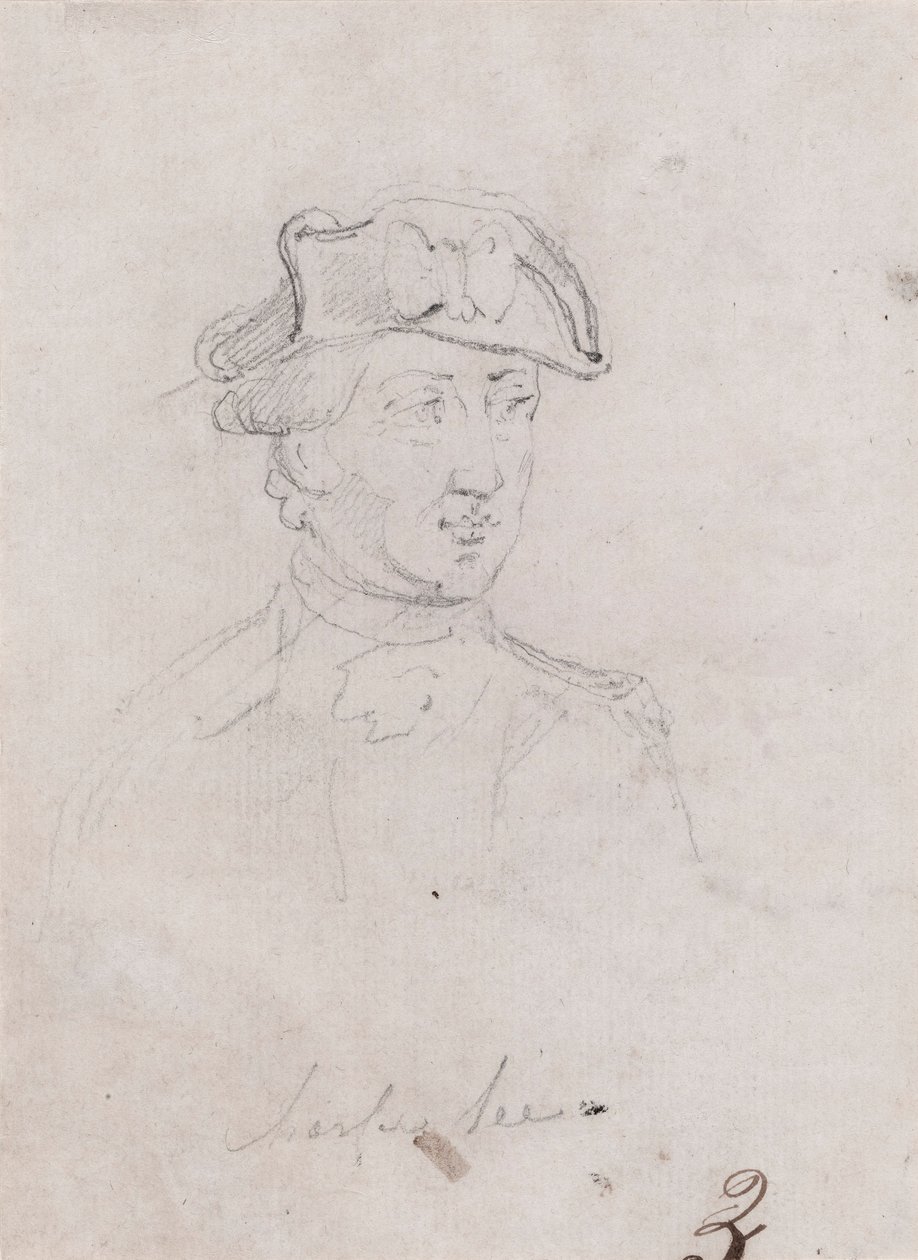 Major General Charles Lee, étude pour une proposition - John Trumbull