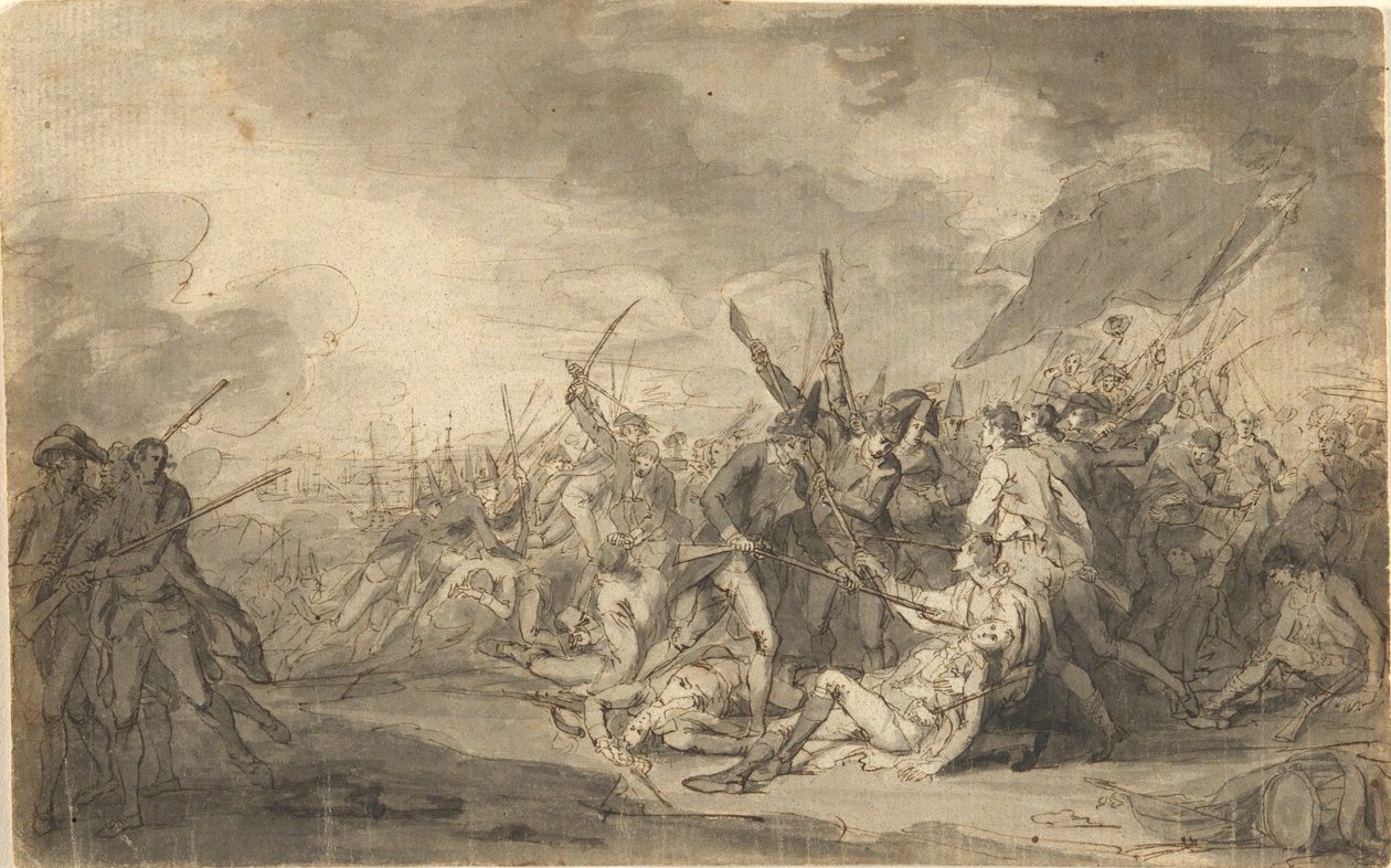 Étude pour La mort du général Warren à la bataille de Bunker - John Trumbull