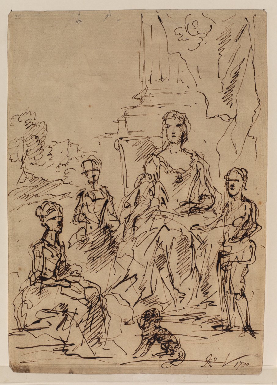 Esquisse pour un portrait de famille - John Vanderbank