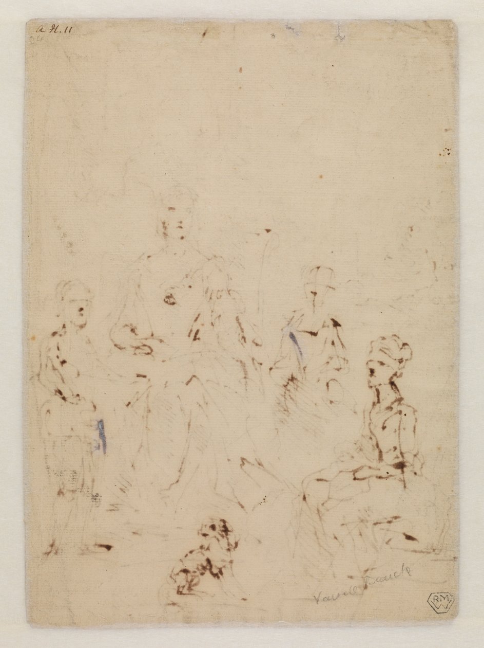 Esquisse pour un portrait de famille, verso - John Vanderbank