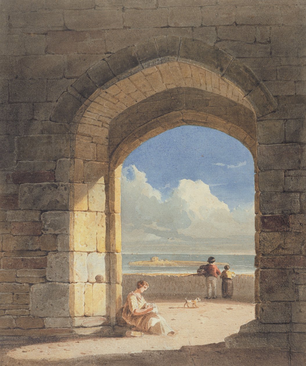 Une arche à Holy Island, Northumberland, 1809 - John Varley