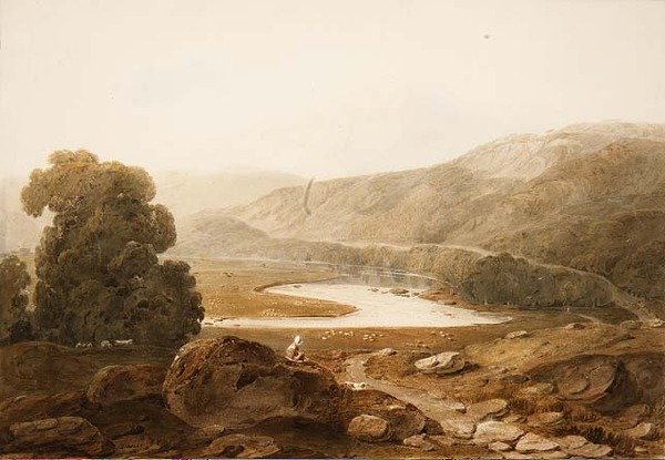 No.1607 Vallée de la rivière Mawddach, Pays de Galles, vers 1805 - John Varley