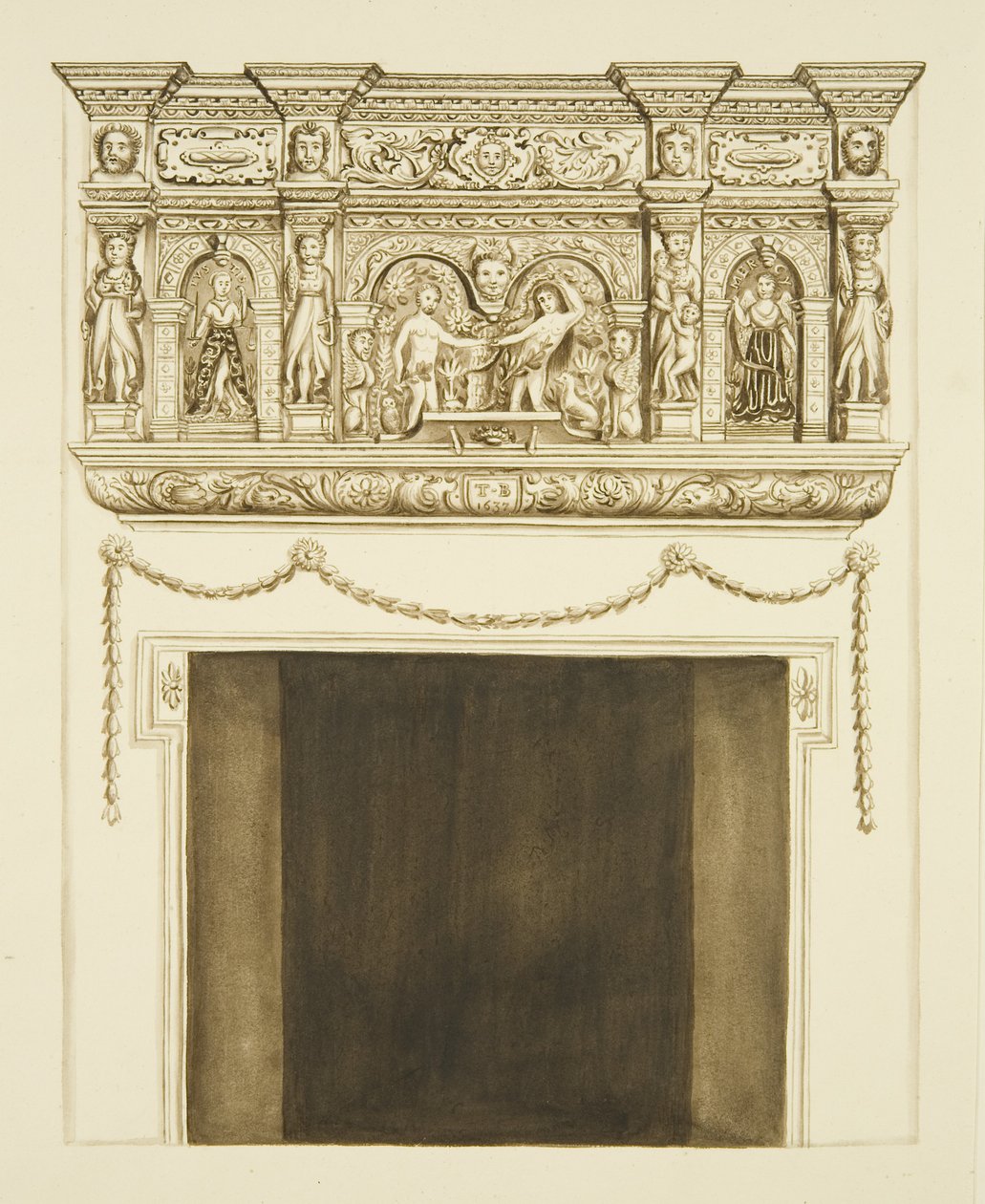 Cheminée chez M. Willis du côté de St Augustine