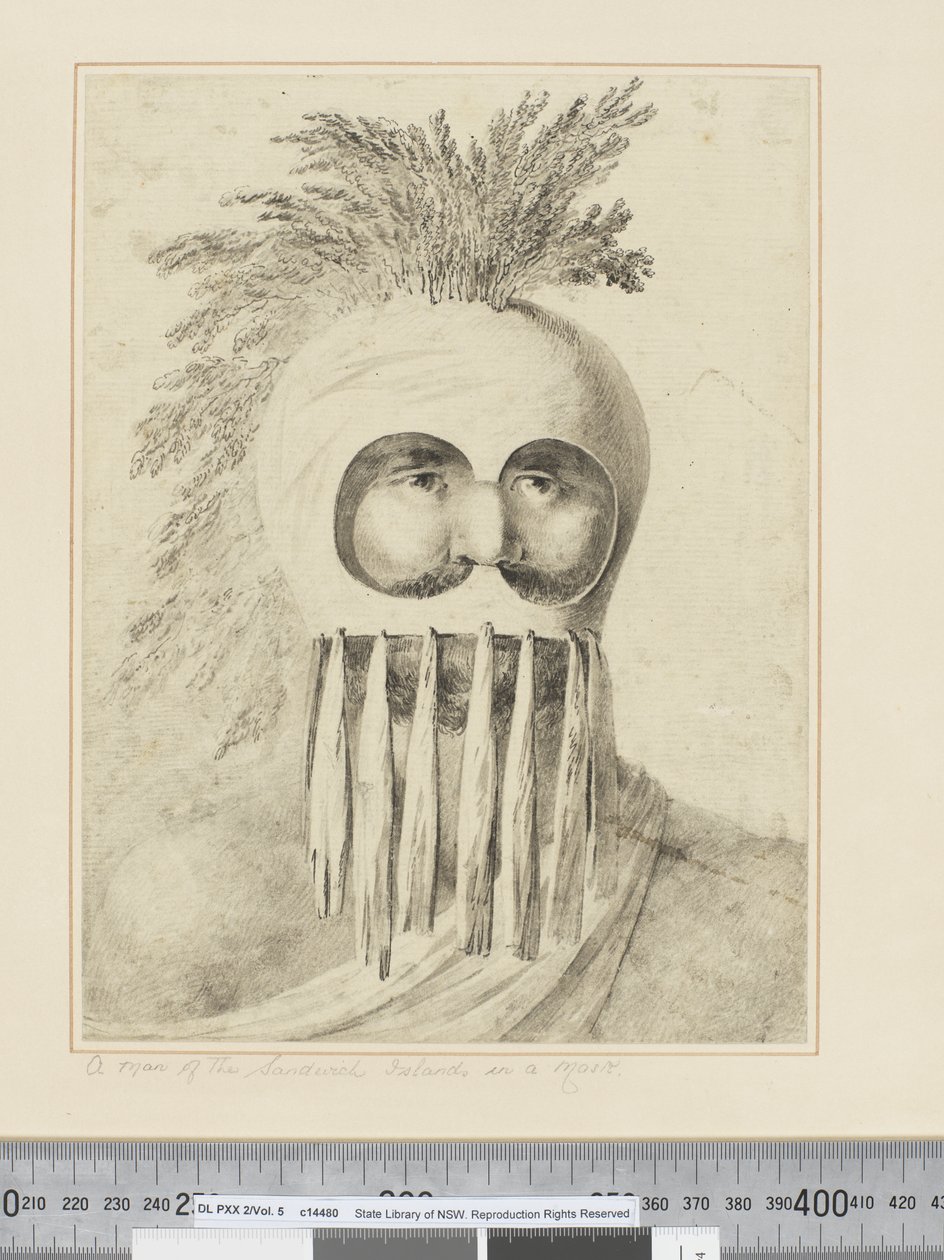F.38 Un homme des îles Sandwich avec un masque, c.1773-84 - John Webber