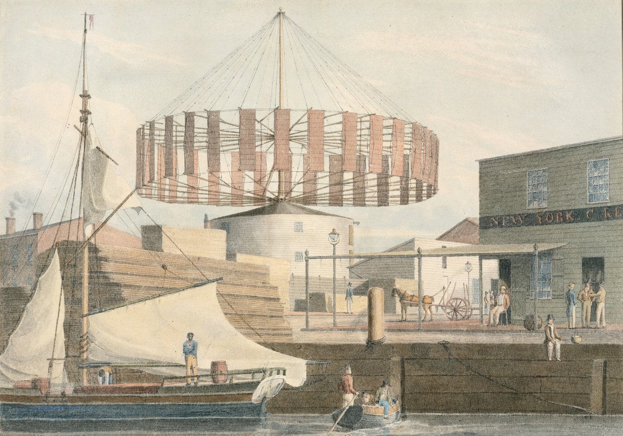 Moulin circulaire, King Street, New York - John William Hill