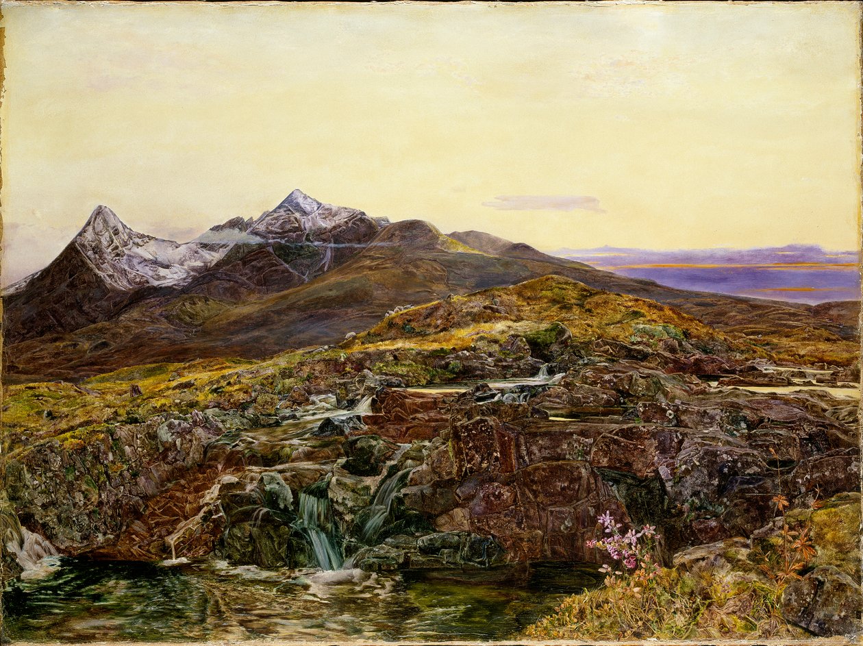 Crête de Cuillin, Skye, depuis Sligachan - John William Inchbold