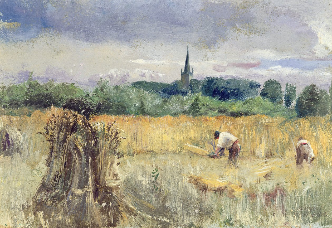 Champ de moisson, Stratford-upon-Avon - John William Inchbold