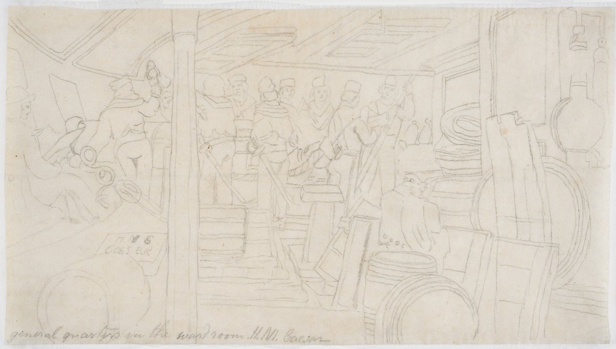 La salle des officiers H.M.S. Caesar - John Wilson Carmichael