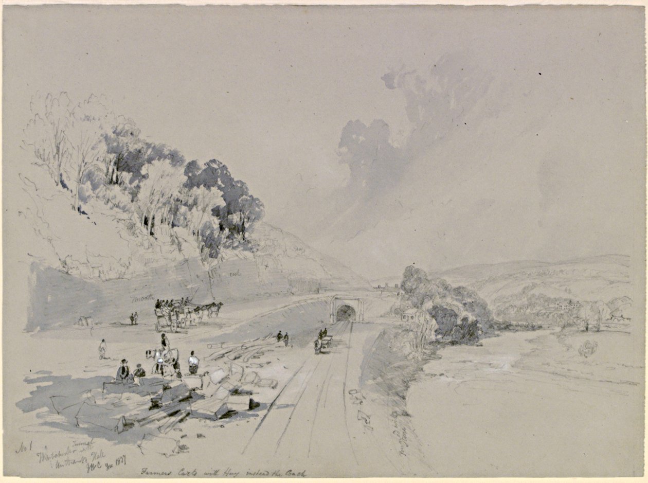 Tunnel de Whitchester avec Unthank Hall - John Wilson Carmichael
