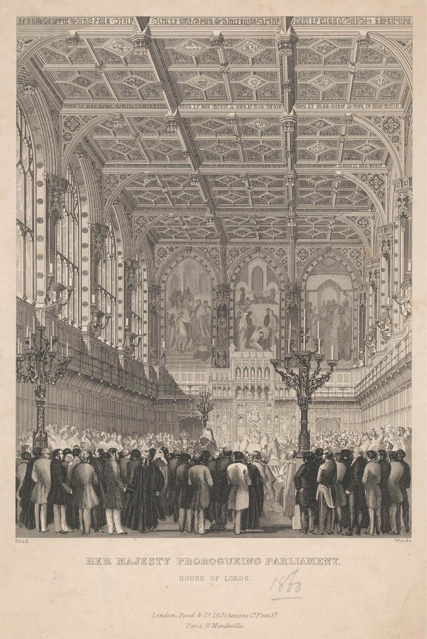 Sa Majesté prorogeant le Parlement - Chambre des Lords - John Woods