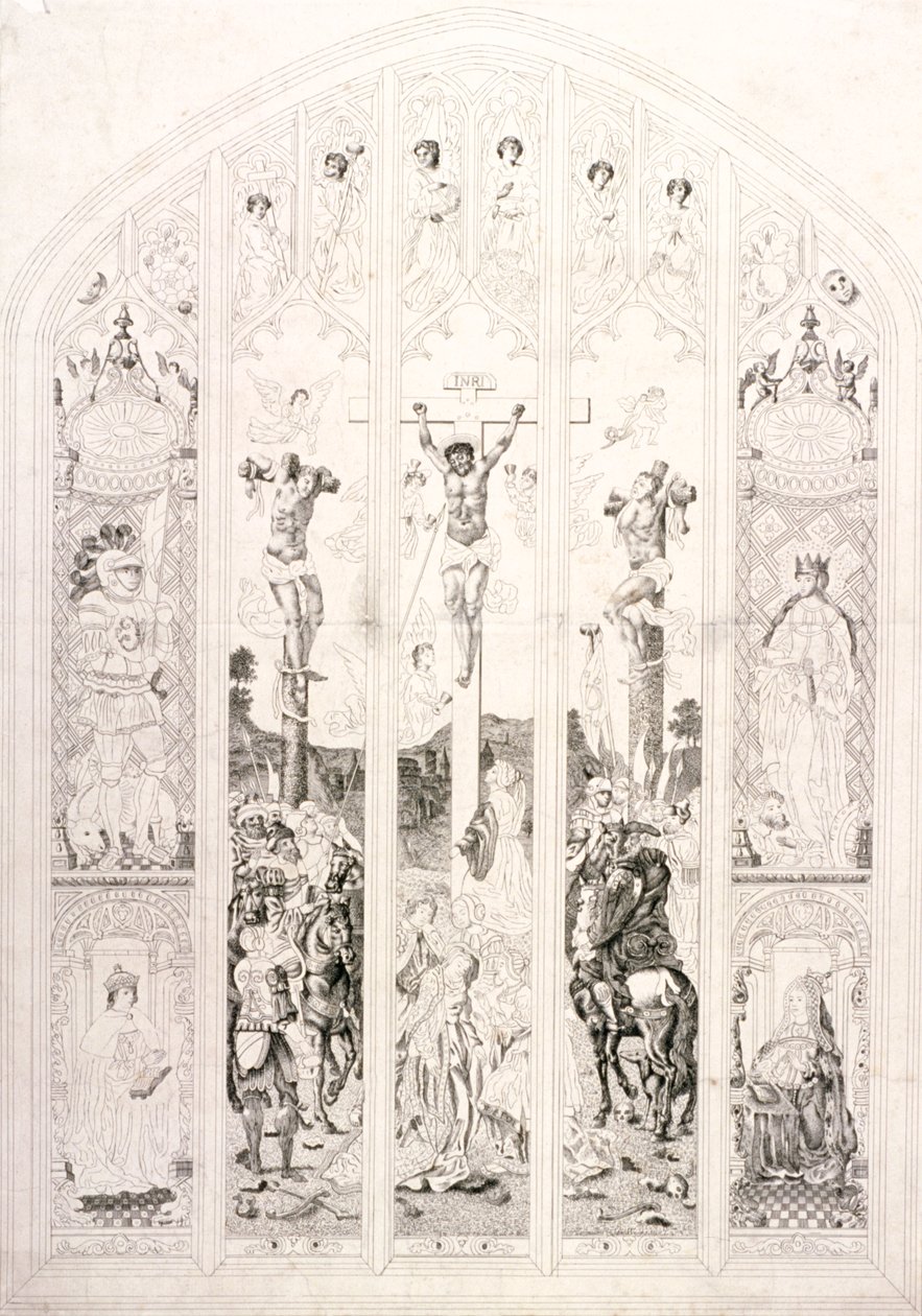 Fenêtre est à St Margaret, Westminster, représentant la crucifixion, Londres, 1787 - John Wright