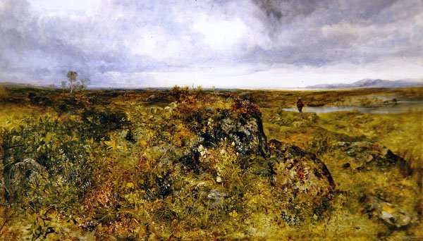 Pêche sur une rivière - John Wright Oakes