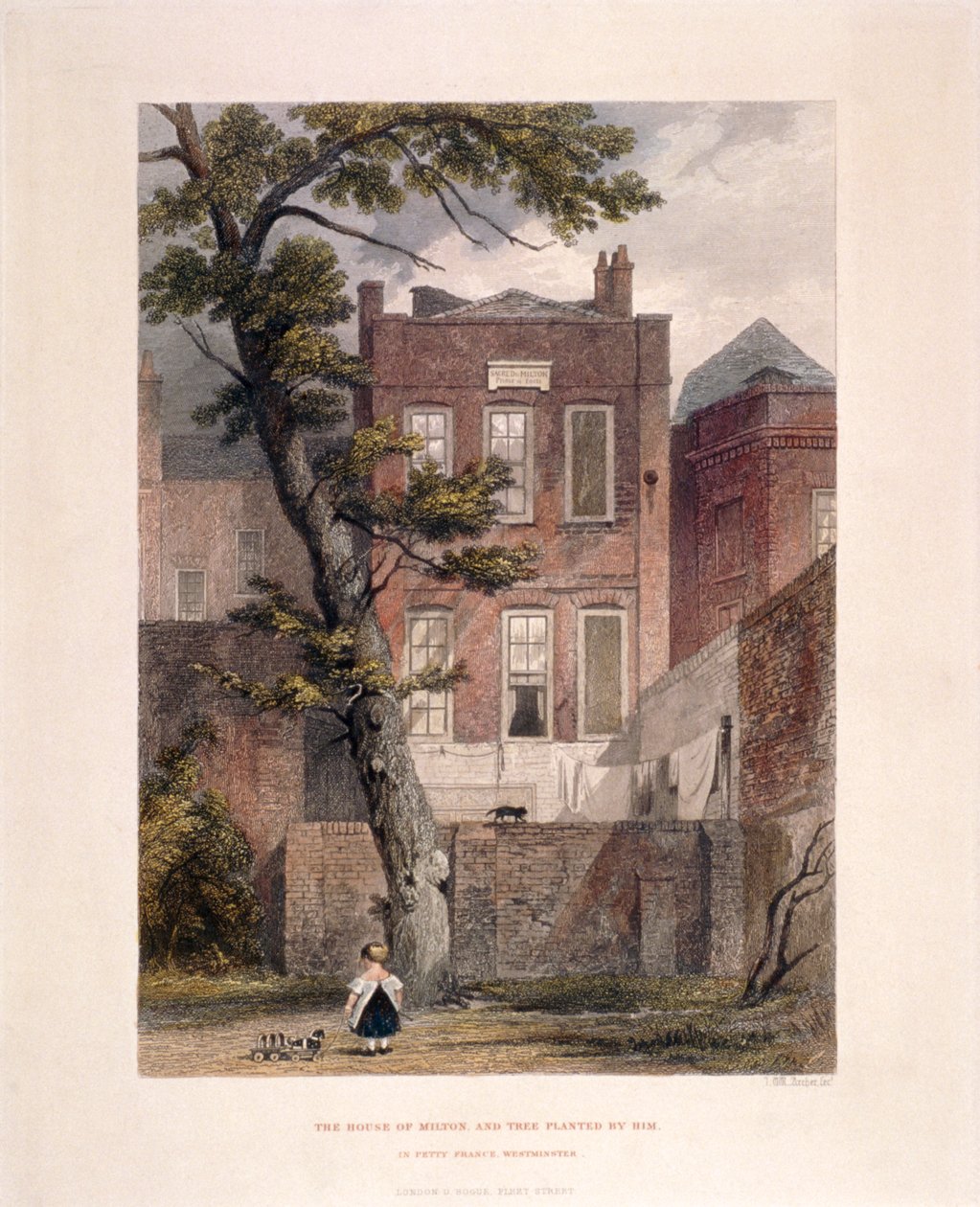 Vue de la résidence de Milton, Petty France, Westminster, Londres - John Wykeham Archer