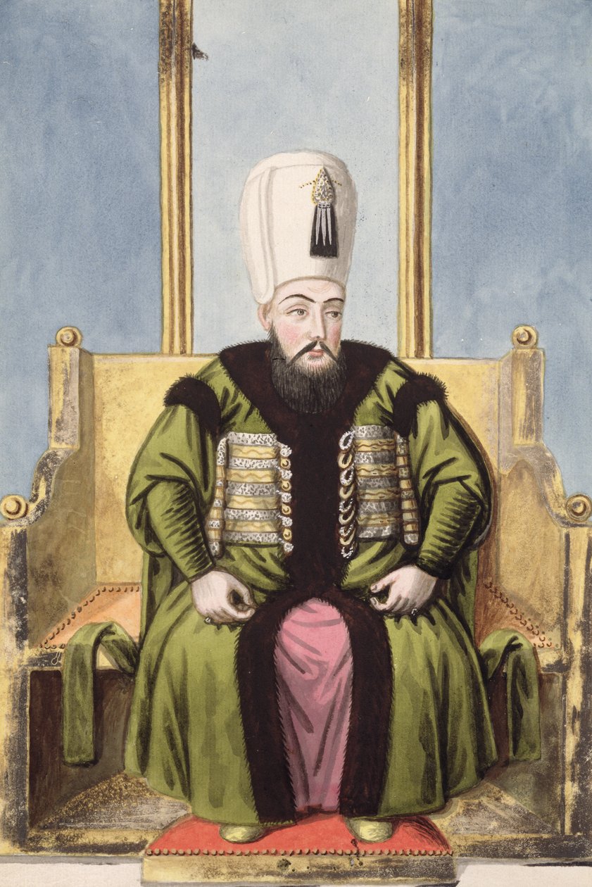 Ahmed Ier (1590-1617) Sultan de 1603 à 1617, tiré de « Une série de portraits des empereurs de Turquie ». - John Young