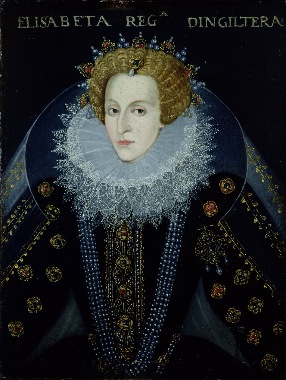 Portrait de la reine Élisabeth I (1533-1603) - John the Elder (circle of) Bettes