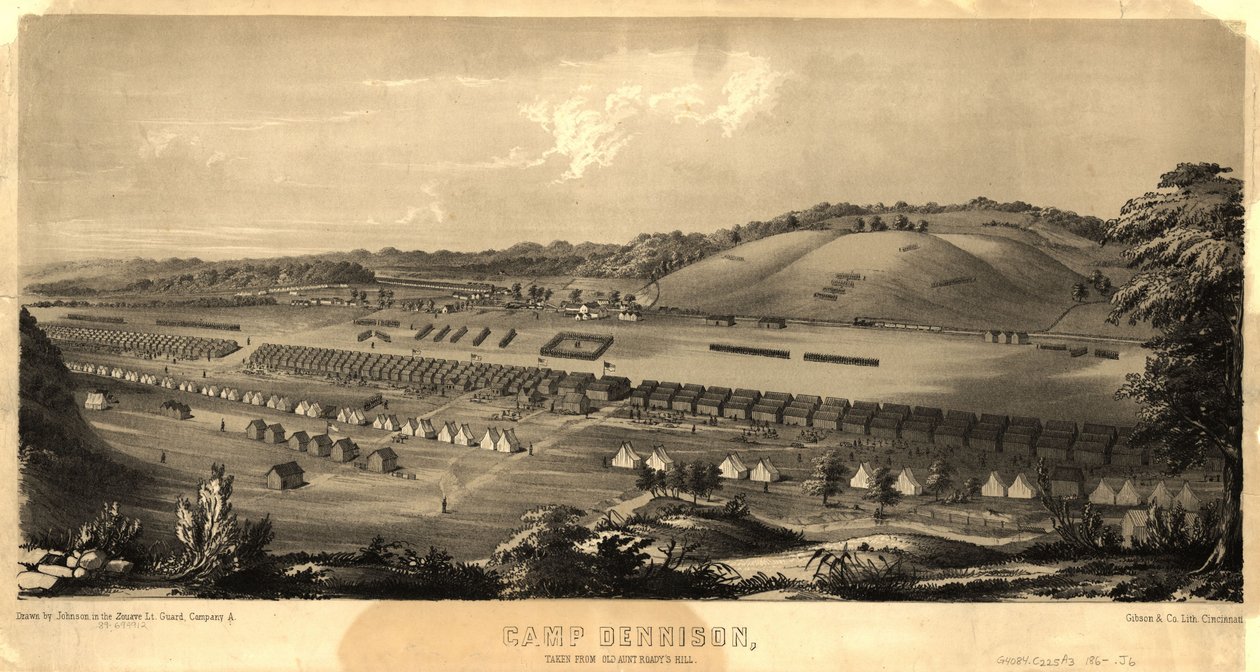 Camp Dennison - vue de la colline de Old Aunt Roady LOC 89694912 - Johnson