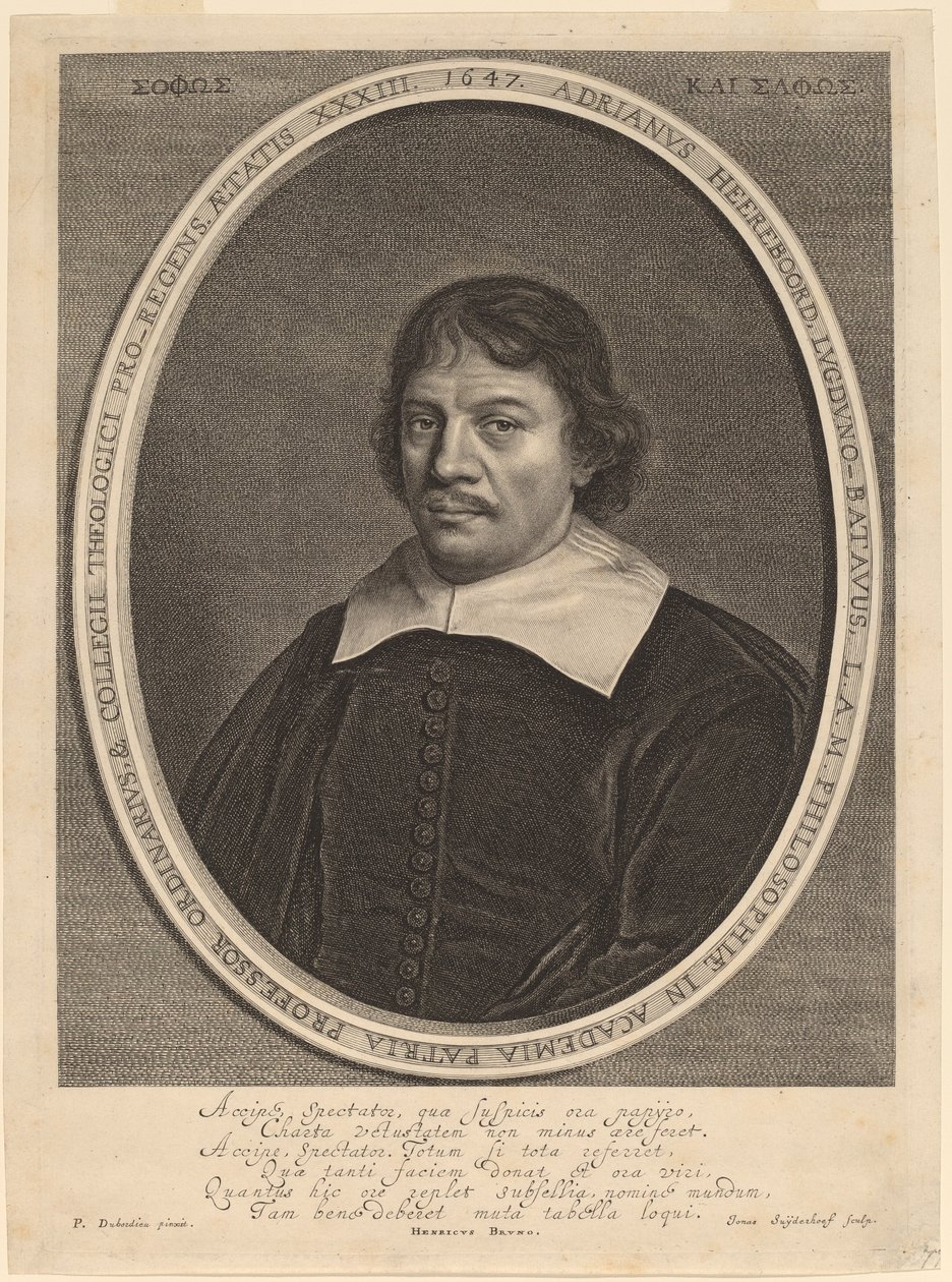 Adriaen Heereboord - Jonas Suyderhoff after Pieter Dubordieu