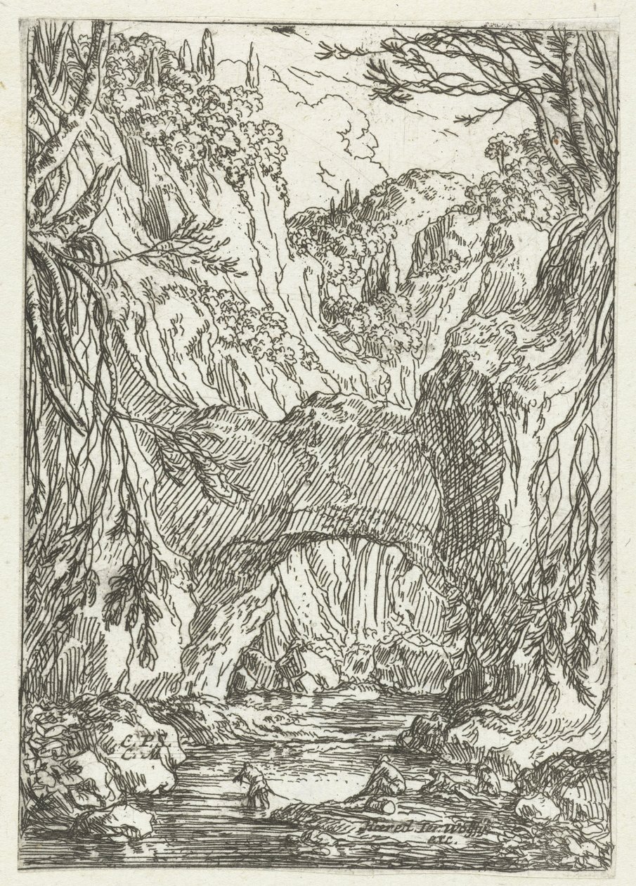 Paysage avec pont de roche - Jonas Umbach
