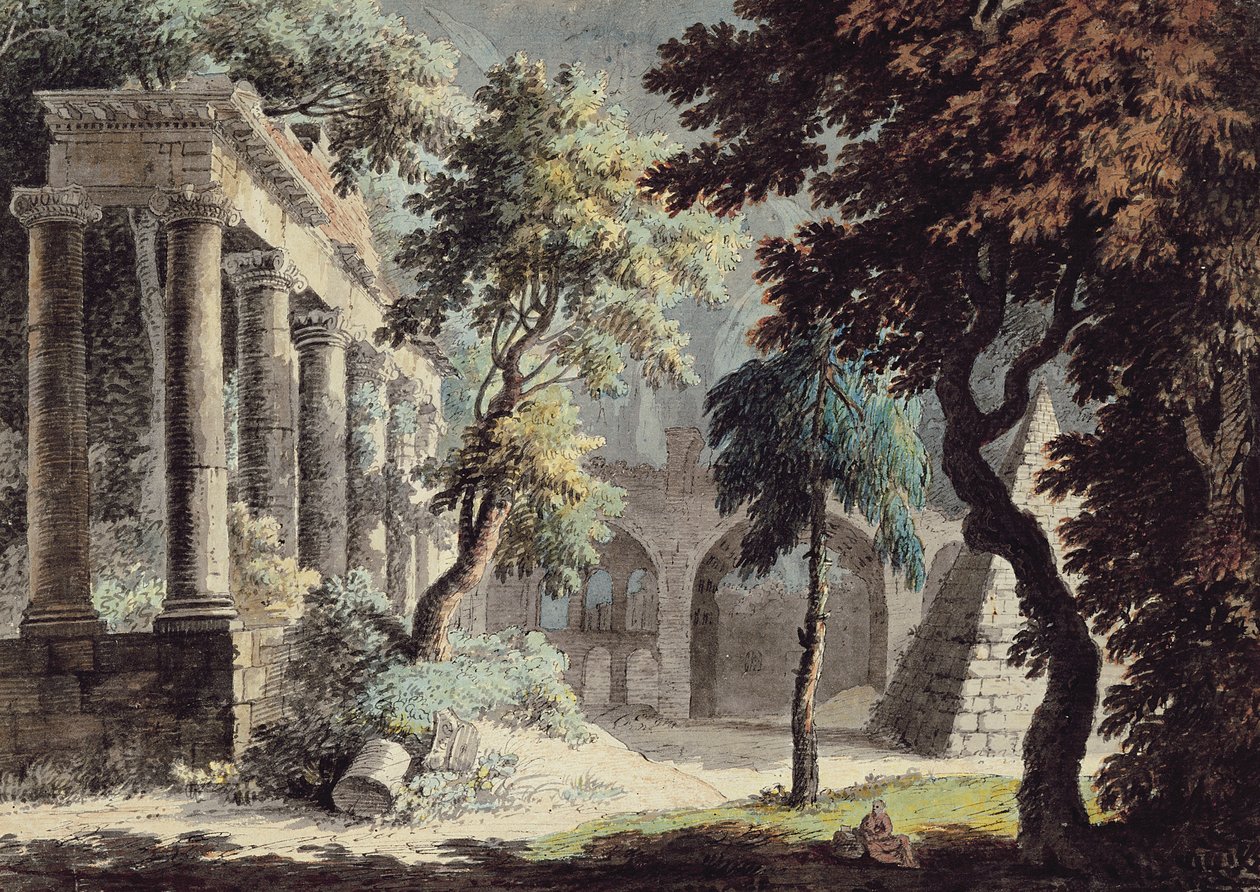 Le temple de Saturne (ruines romaines) - Jonathan Skelton