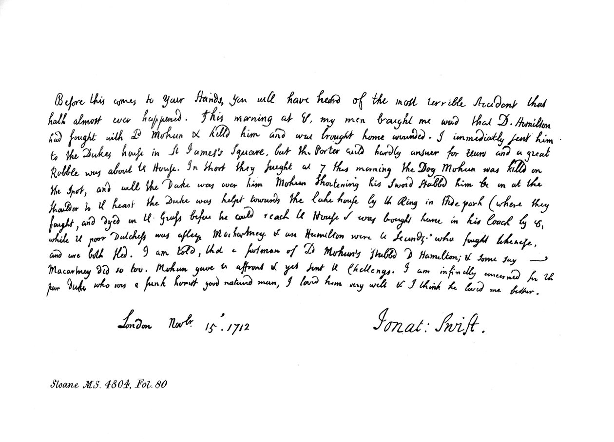 Extrait du journal de Dean Swift, adressé à Mme Dingley, 1712, 1840 - Jonathan Swift