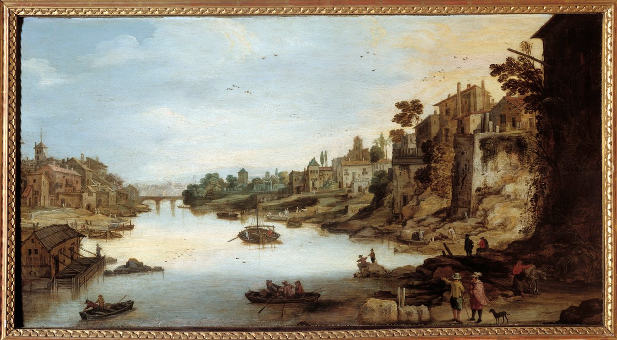 Vue du Tibre à Rome - Joos or Josse de The Younger Momper