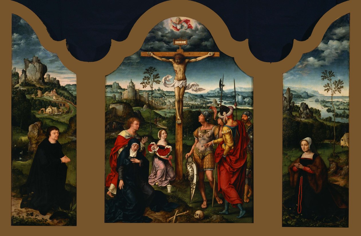 Triptyque : Crucifixion du Christ - Joos van Cleve
