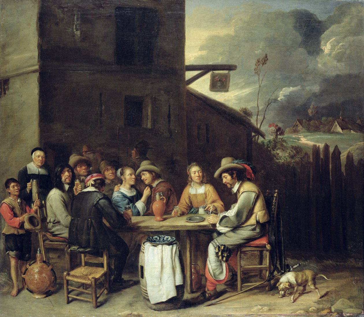 Compagnons festoyant devant une taverne, 1640-50 - Joos van Craesbeeck