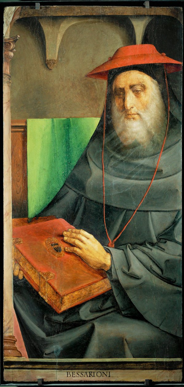 Le cardinal Bessarion, humaniste et érudit de Byzance ... - Joos van Gent (fl.1460-75)