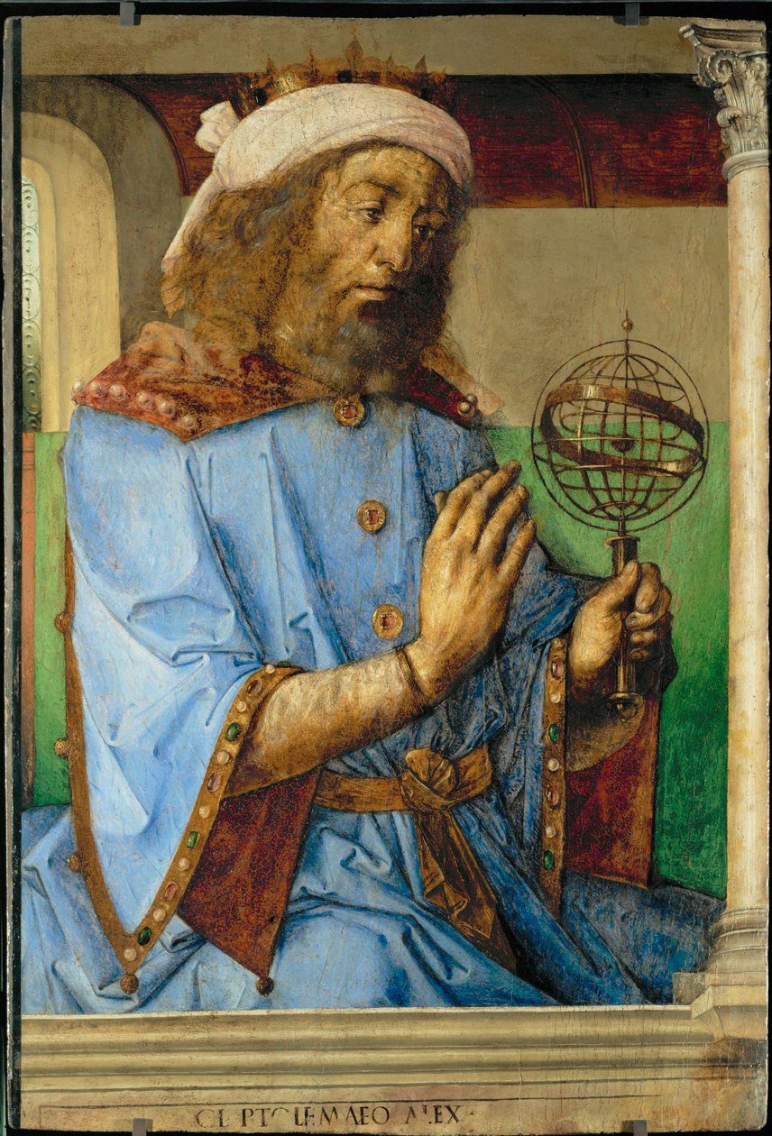 Claudius Ptolemy, astronome et géographe grec ... - Joos van Gent (fl.1460 75)