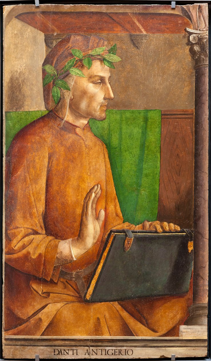 Effigie de Dante Alighieri, poète, écrivain italien, auteur de la Divine Comédie - Joos van Gent (fl.1460 75)