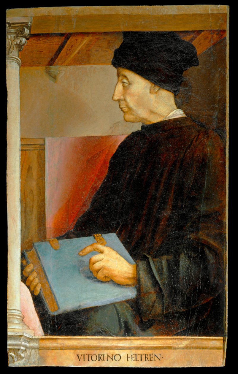 Vittorino da Feltre, humaniste et enseignant italien ... - Joos van Gent (fl.1460 75)