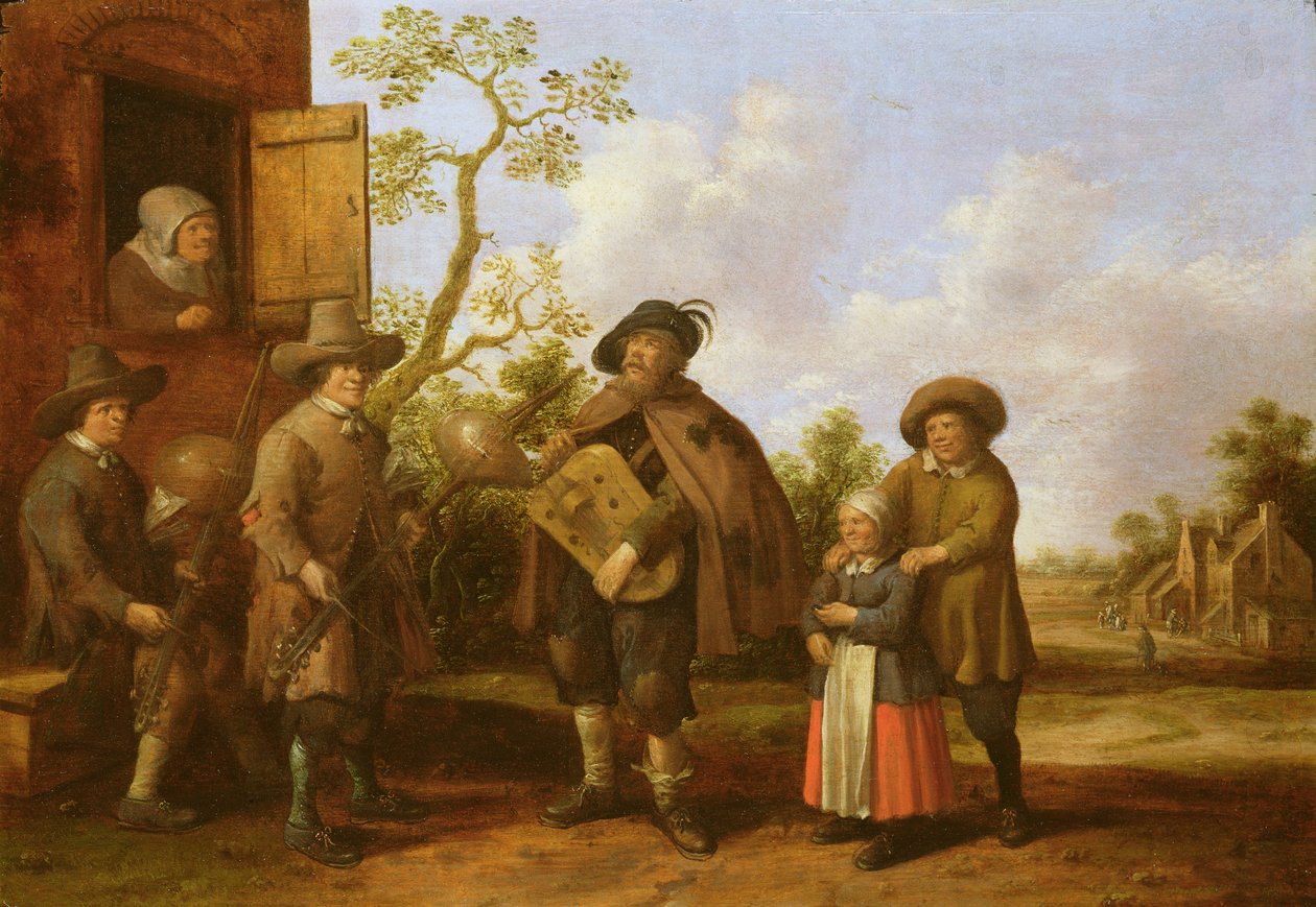 Scène de village avec musiciens, 1659 - Joost Cornelisz. Droochsloot