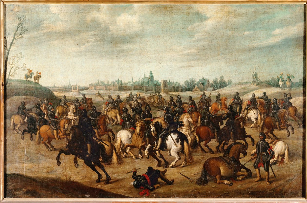 Escarmouche de cavalerie devant 